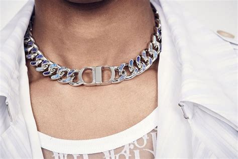 dior mens chain necklace|christian dior necklace chain.